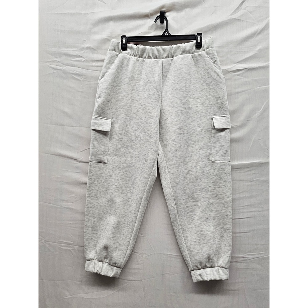 Express Womens Cargo Jogger Pants Grey Polyester Blend Casual Size XL